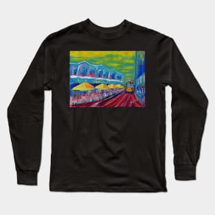 Christchurch Tram - New Zealand - Acrylic on Board Long Sleeve T-Shirt